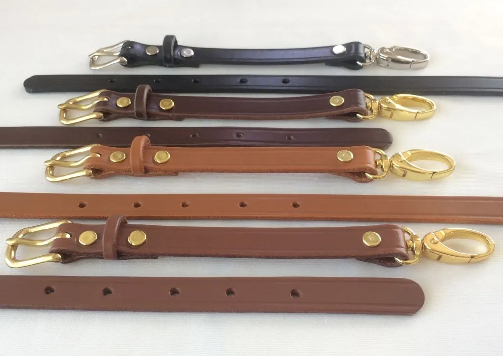 Adjustable Leather Cross Body Bag & Purse Straps - Choice of Widths, Lengths & Colors