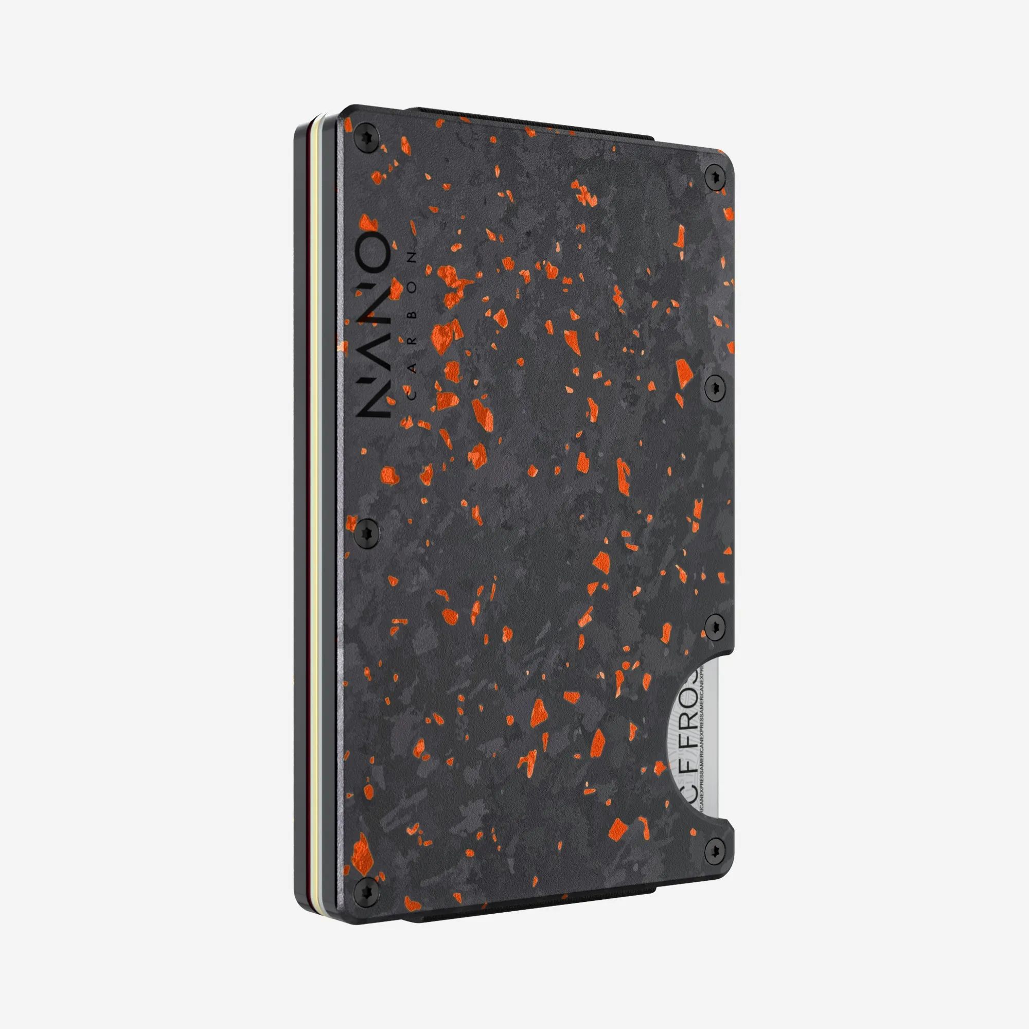 AirTag Money Clip Wallet (Nero/Arancia)