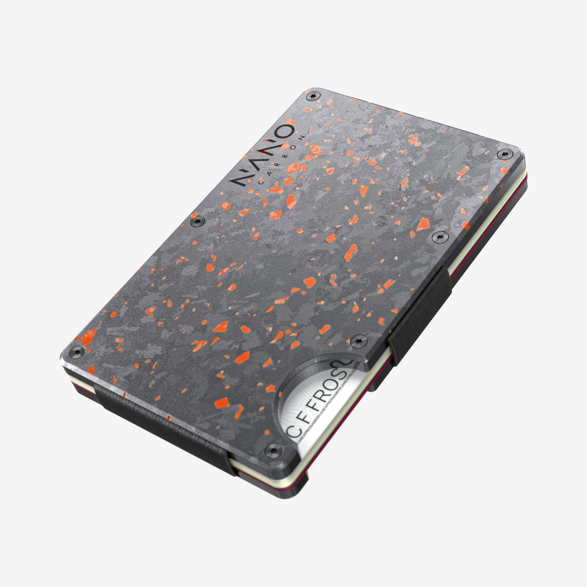 AirTag Money Clip Wallet (Nero/Arancia)