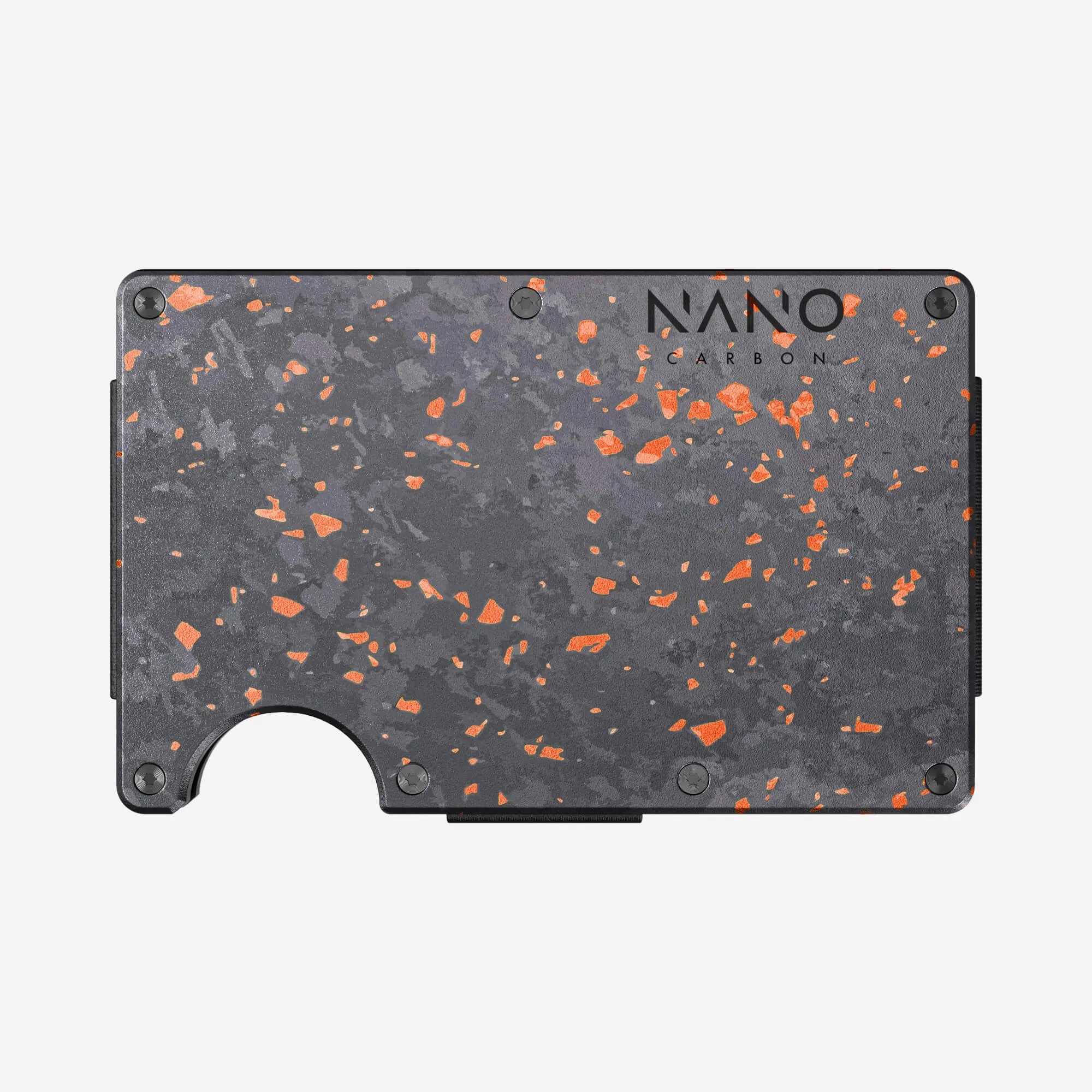 AirTag Money Clip Wallet (Nero/Arancia)