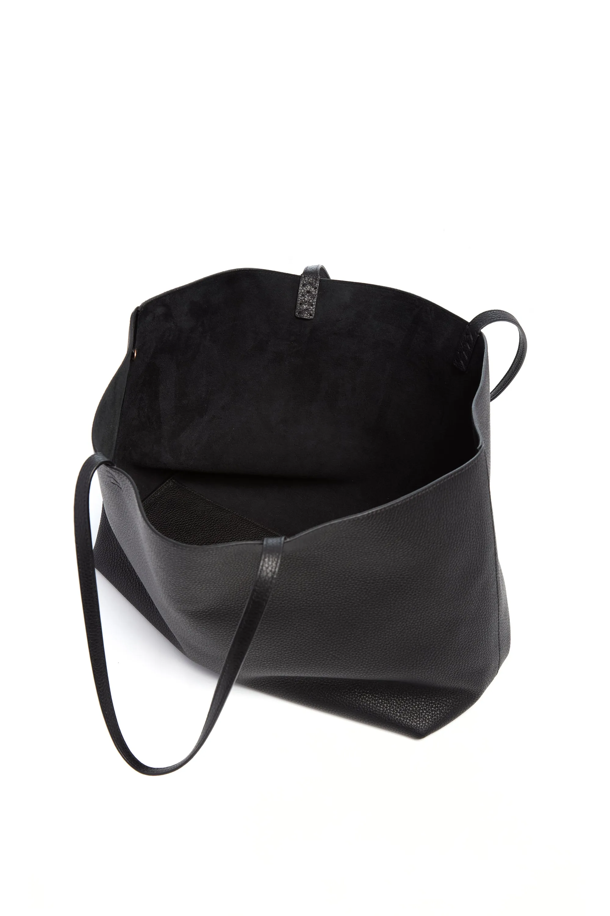 Avebury Tote Bag in Black Textured Leather
