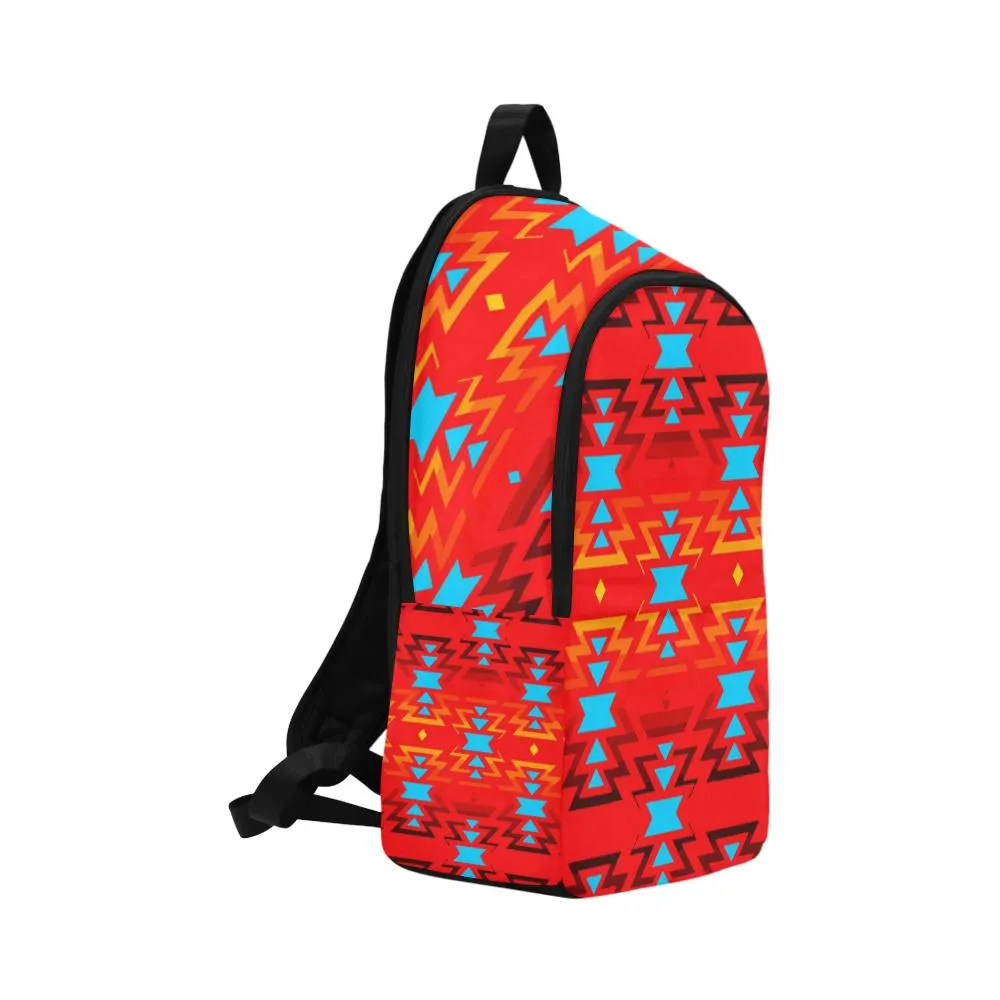 Big Pattern Fire Colors and Sky Sierra Backpack for Adult
