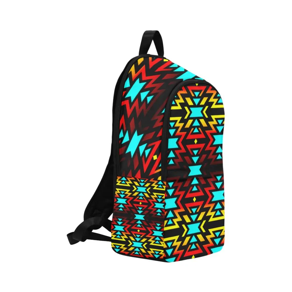 Black Fire and Sky Backpack for Adult
