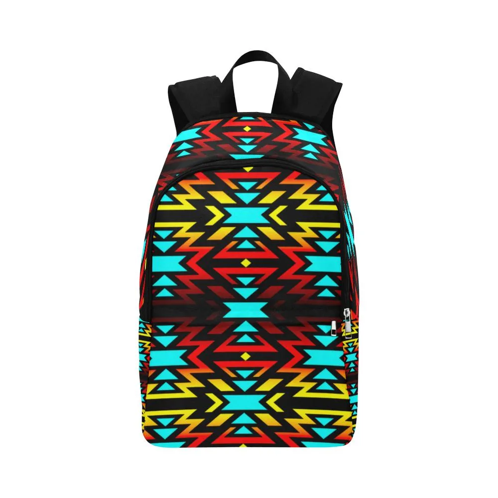 Black Fire and Sky Backpack for Adult