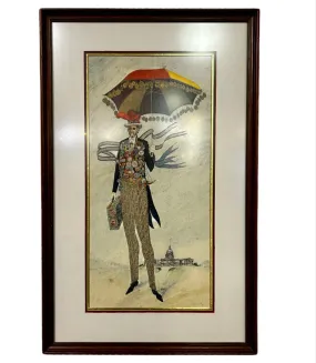Bob Holloway Print "Statesman" Framed, Matted
