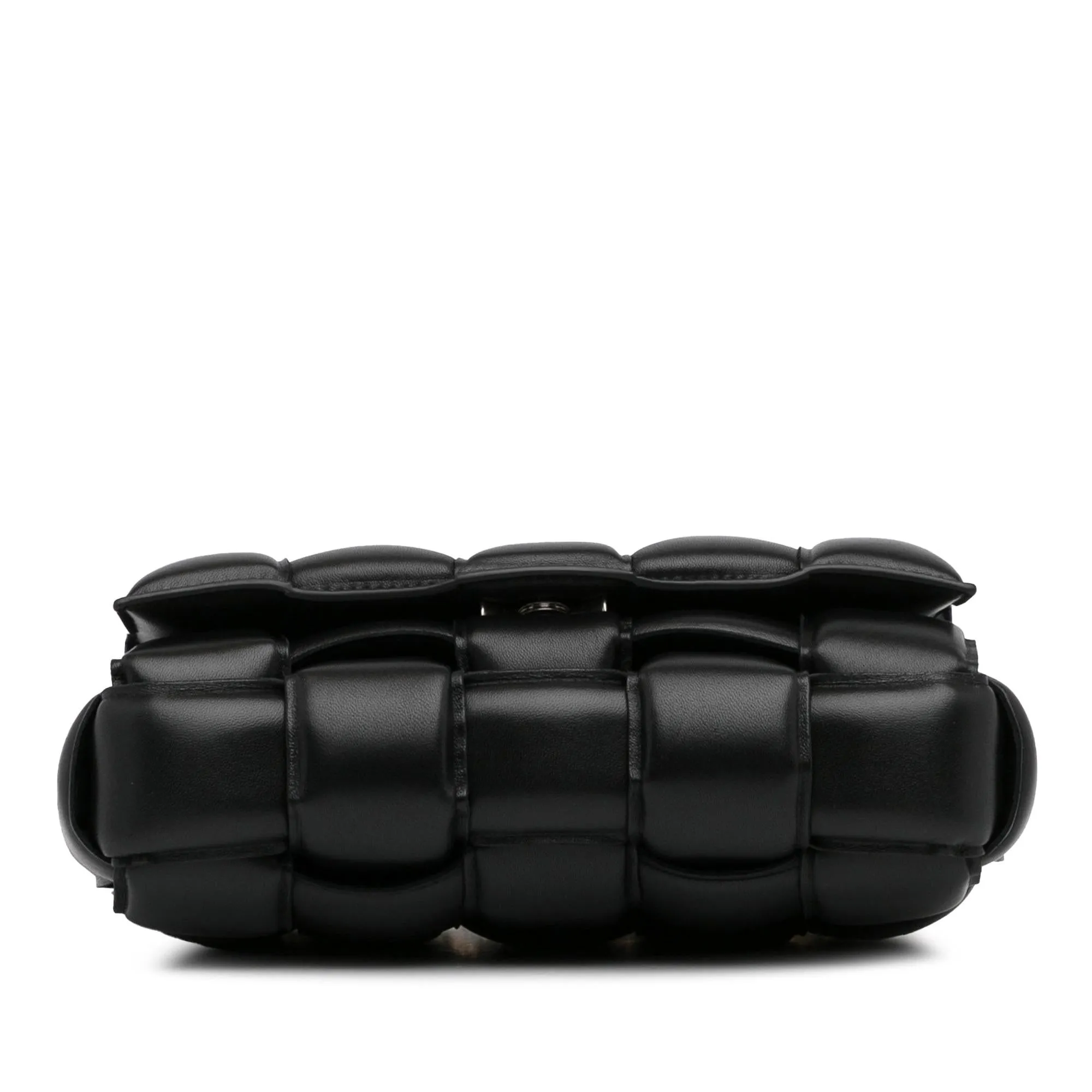 Bottega Veneta Calfskin Intrecciato Padded Chain Cassette Satchel (SHG-535Auh)
