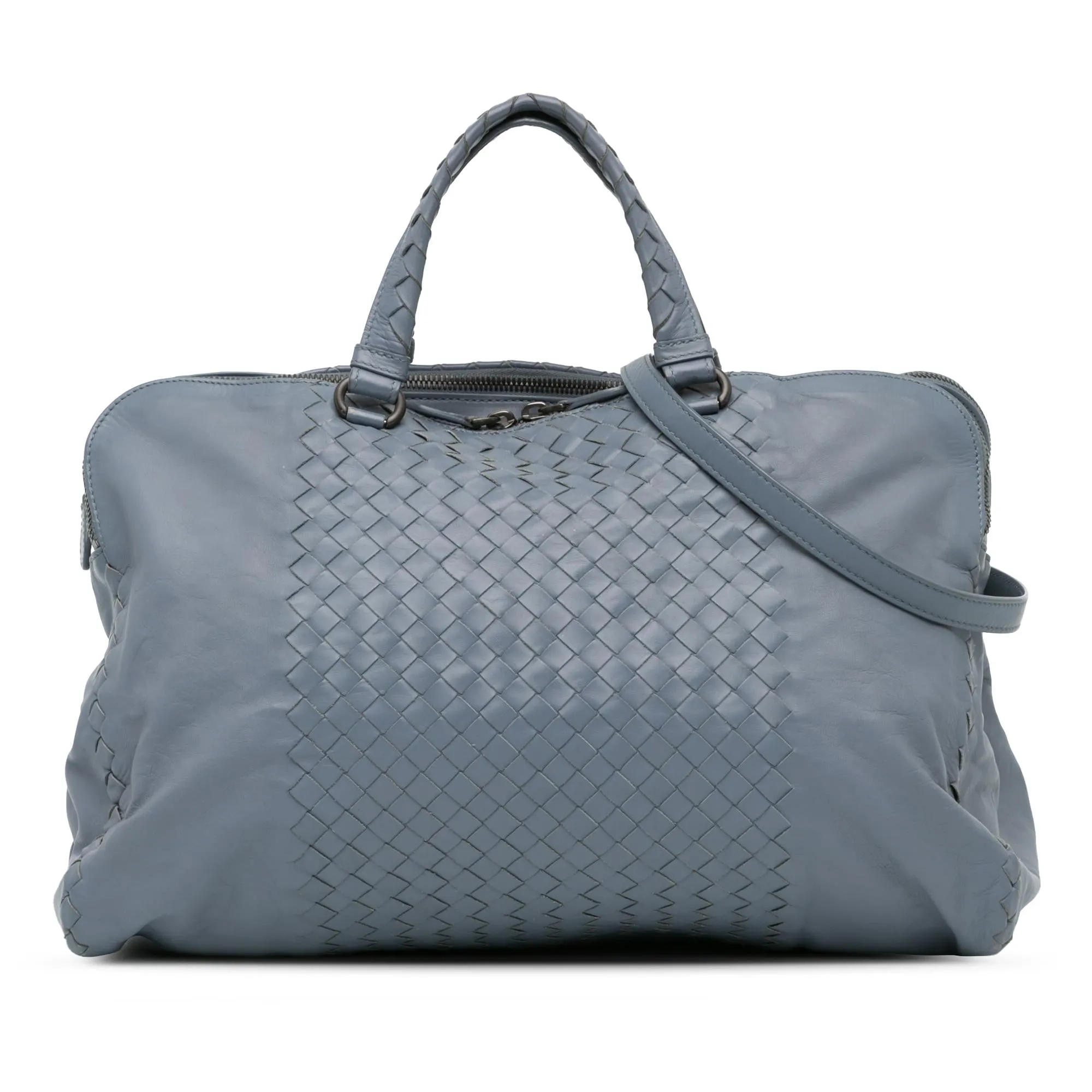 Bottega Veneta Intrecciato Leather Satchel (SHG-KnJaAO)