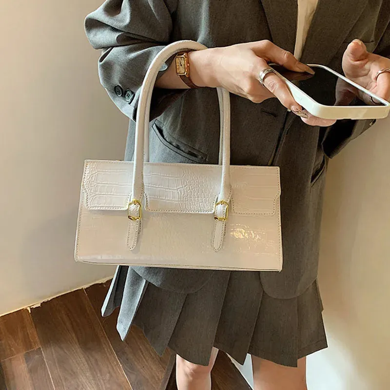 Casual Versatile Crossbody Bags Crocodile Pattern Leather Handbag