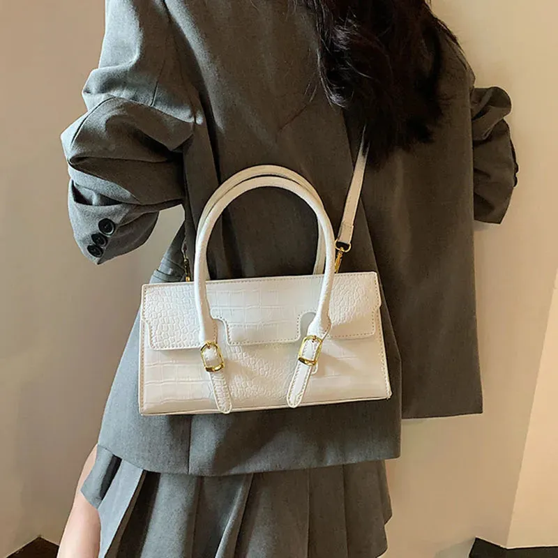 Casual Versatile Crossbody Bags Crocodile Pattern Leather Handbag