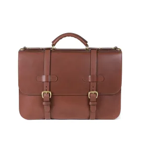 English Briefcase in Harness Leather - Chestnut