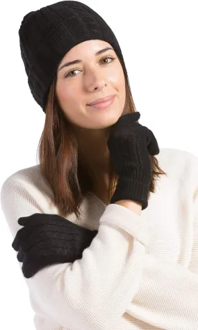 Fishers Finery Women's 100% Pure Cashmere Hat & Glove Set with Exquisite Box