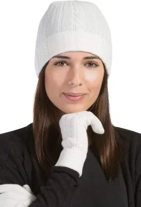 Fishers Finery Women's 100% Pure Cashmere Hat & Glove Set with Exquisite Box