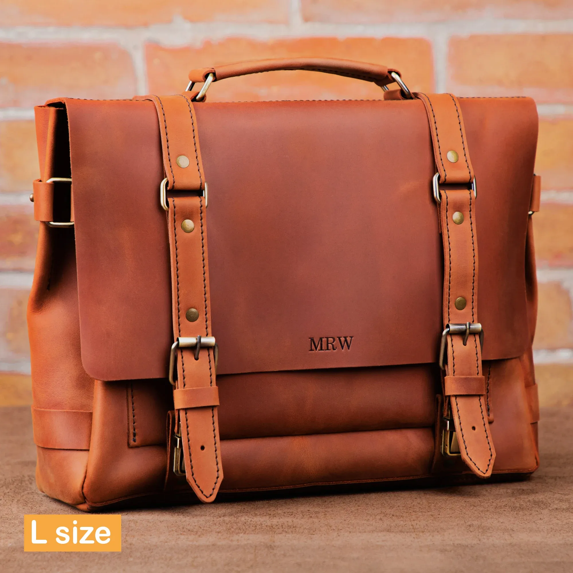 Handcrafted Leather Messenger Bag | Ideal Laptop Bag for College or Office