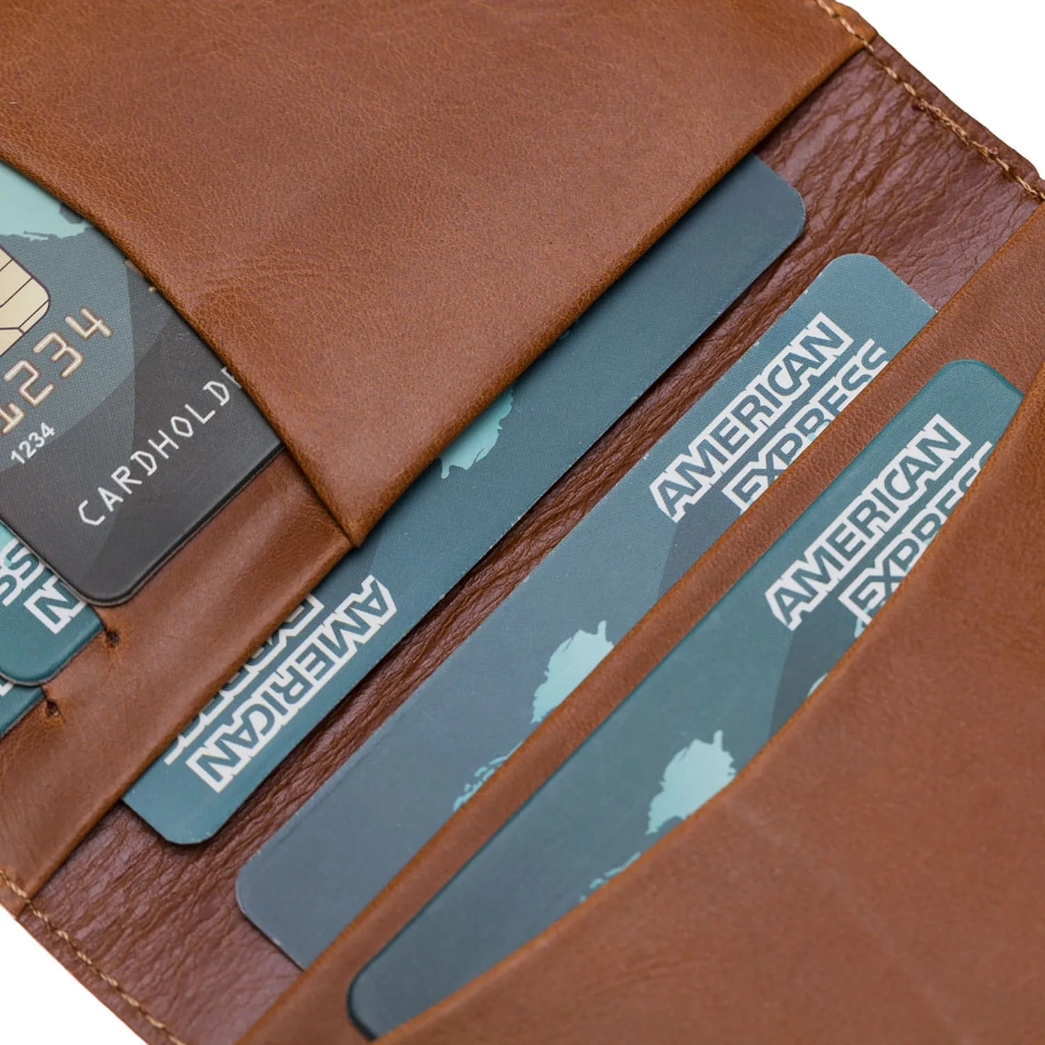 Handmade Genuine Leather Card Holder with 7 Slots