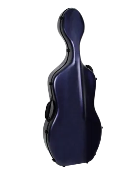 HQ Polycarbon Cello Case 4/4 - Brushed Blue Large