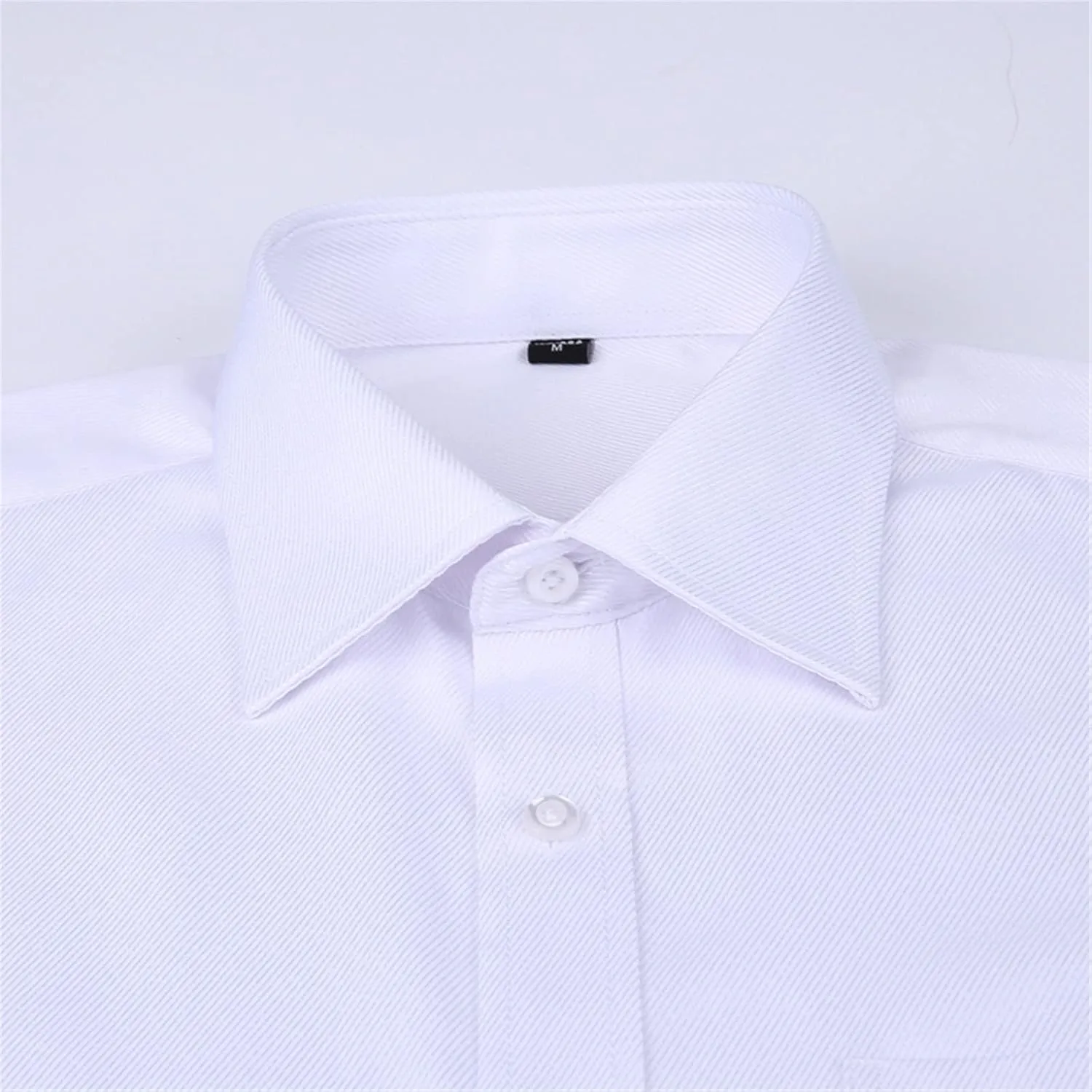 Kelsiop Men's French Cufflinks Business Dress Shirt Long Sleeve