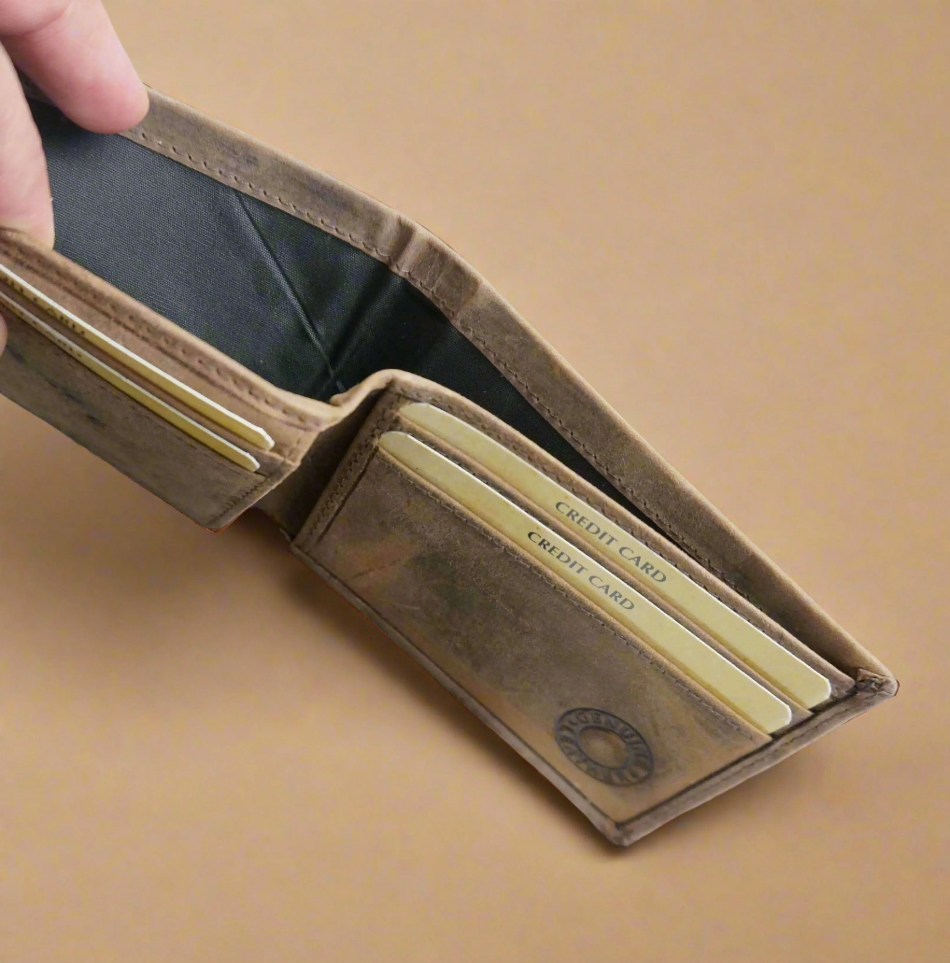 Leather Mens Wallet Personalised - KALGHI