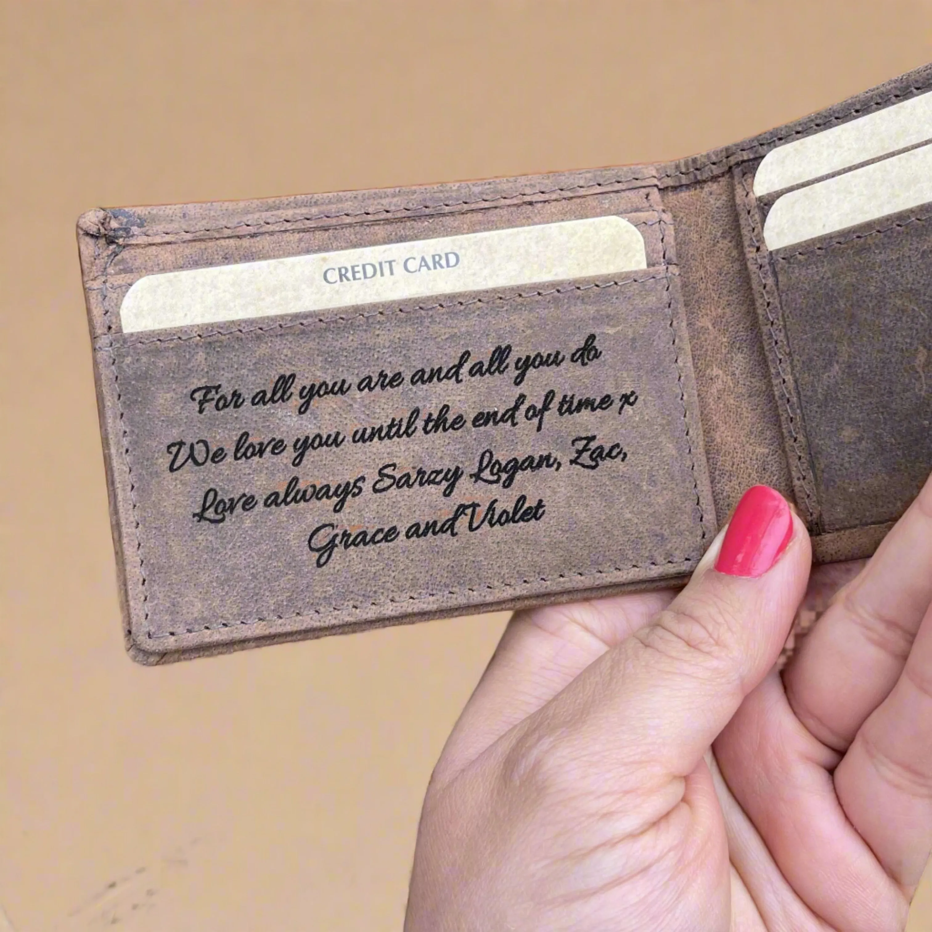 Leather Mens Wallet Personalised - KALGHI