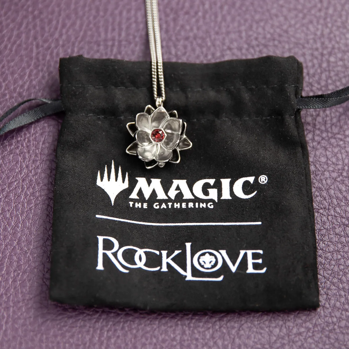 Magic: The Gathering X RockLove Black Lotus Crystal Necklace