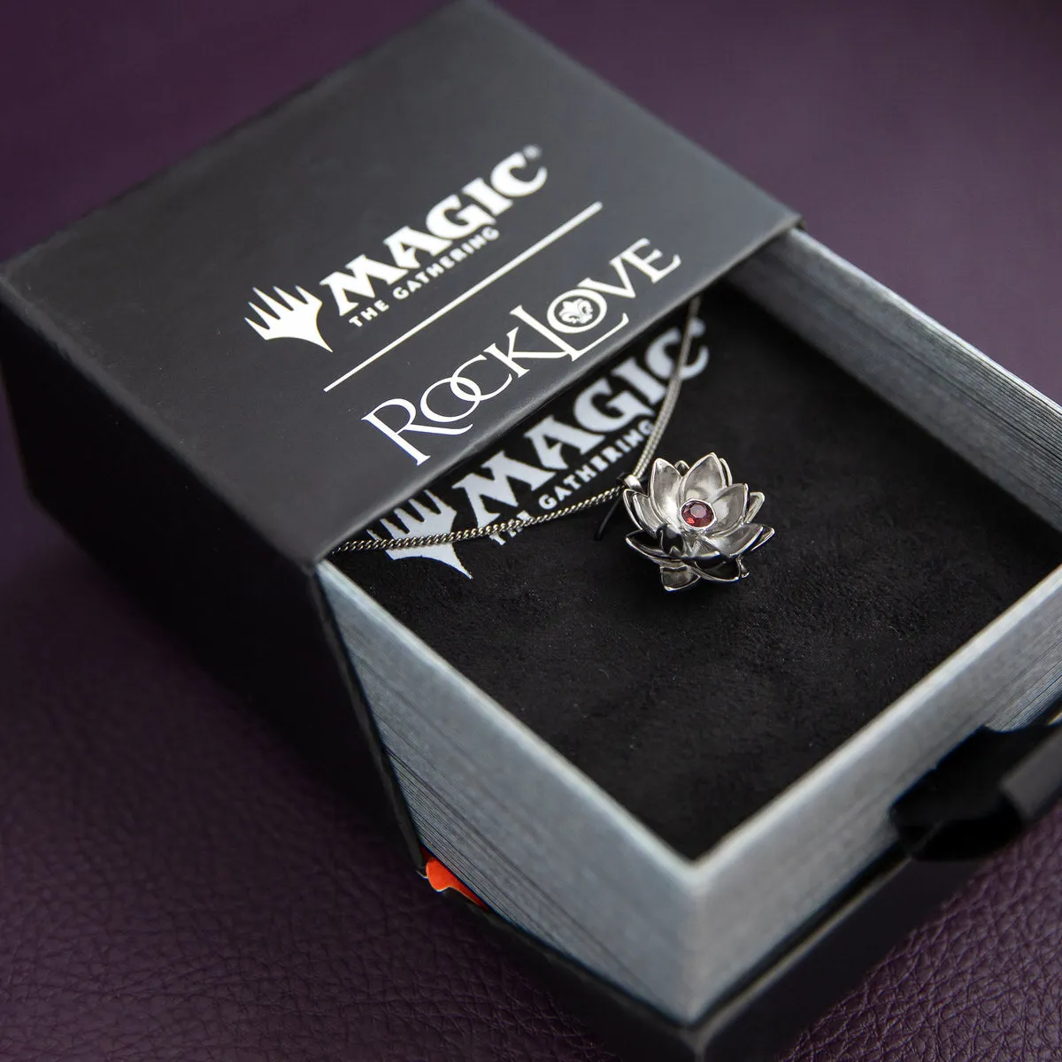 Magic: The Gathering X RockLove Black Lotus Crystal Necklace
