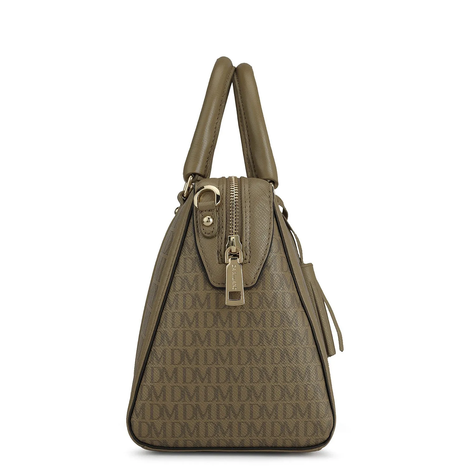 Medium Monogram Franzy Leather Satchel - Turtle
