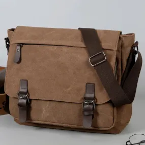 Multifunction Casual Canvas Shoulder Messenger Handbags Zipper Crossbody Single Strap Travel Flap Bag