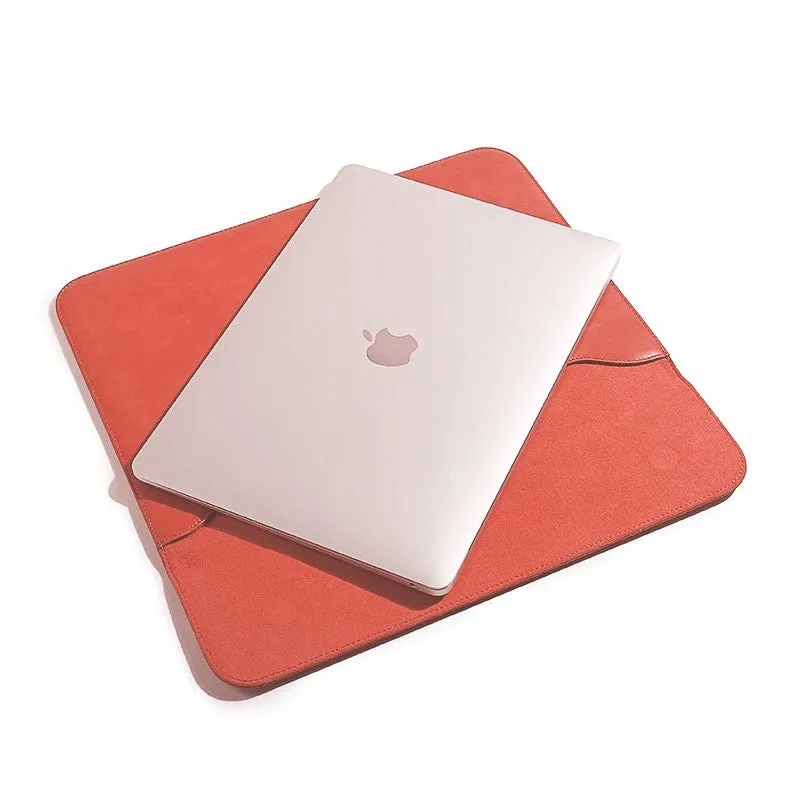 OCEAN Rose Leather Laptop Sleeve with Flap & Internal Cushioning – Premium Protection Case for MacBook & Laptops (13" & 16")