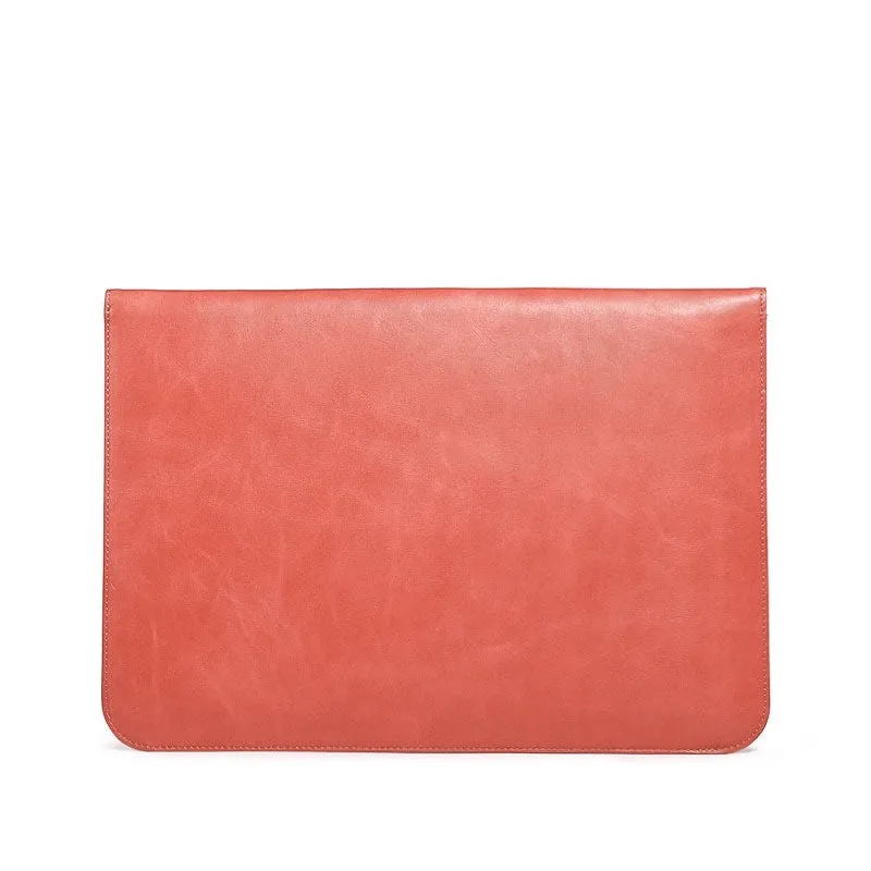OCEAN Rose Leather Laptop Sleeve with Flap & Internal Cushioning – Premium Protection Case for MacBook & Laptops (13" & 16")
