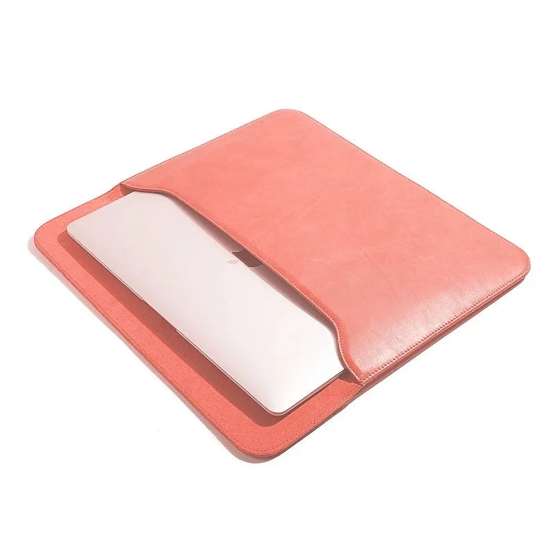 OCEAN Rose Leather Laptop Sleeve with Flap & Internal Cushioning – Premium Protection Case for MacBook & Laptops (13" & 16")