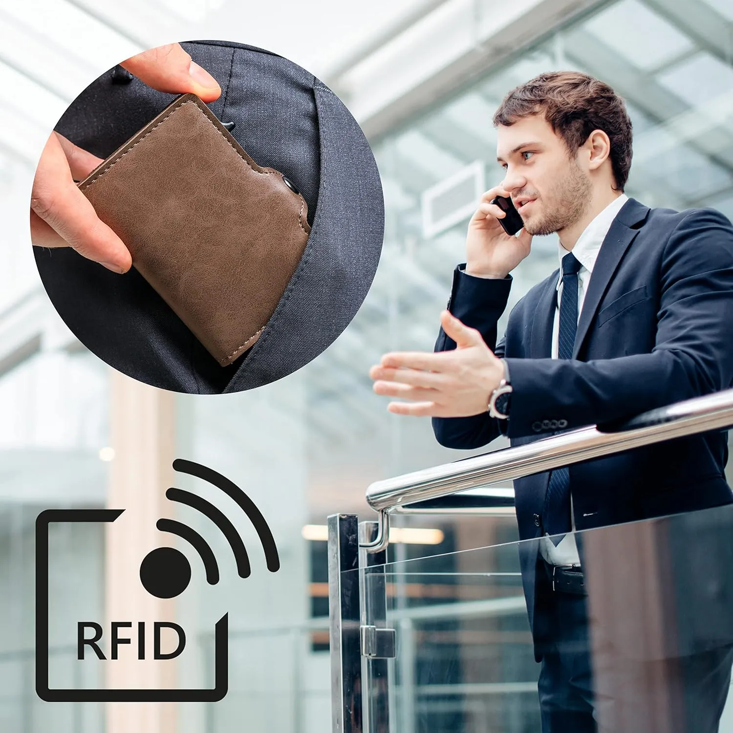 slimfin Slim Wallet with Coin Compartment - Card Holder - Men's Wallet - Wallet - Wallet - Card Holder Small/Mini with RFID Protection - Unisex
