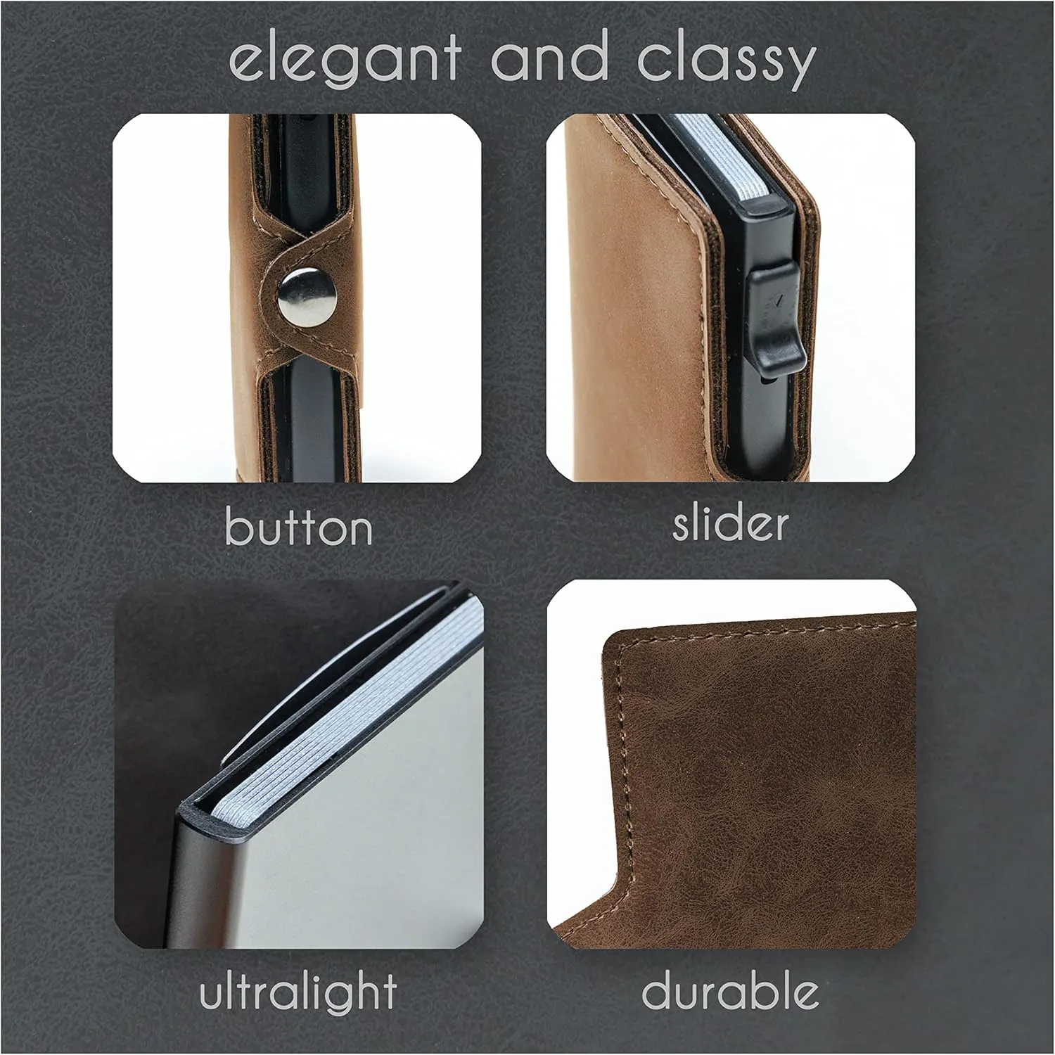slimfin Slim Wallet with Coin Compartment - Card Holder - Men's Wallet - Wallet - Wallet - Card Holder Small/Mini with RFID Protection - Unisex