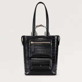 Universo Tote - Noir Croco   Gold